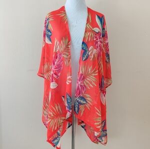 Tropical Floral Summer Beach Cover Up